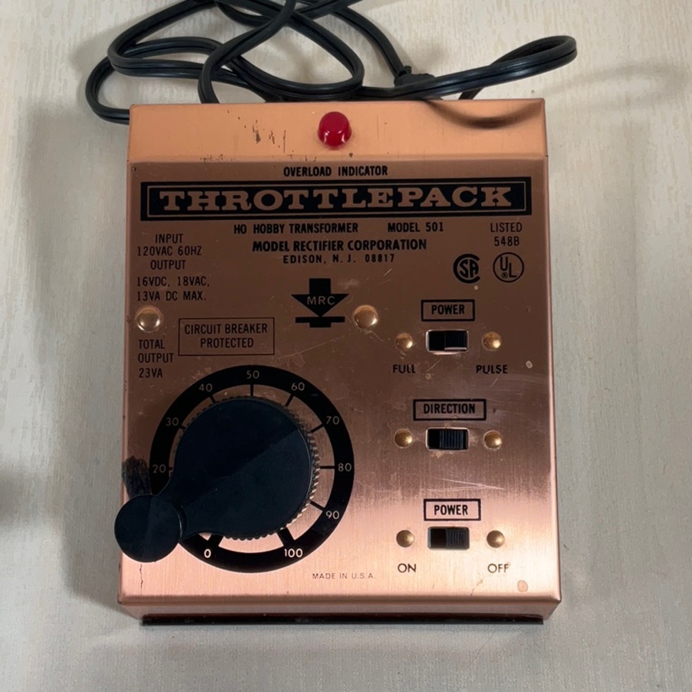 MRC Throttlepack #501 HO Train Control Train Transformer Model Railroad - Picture 2 of 16